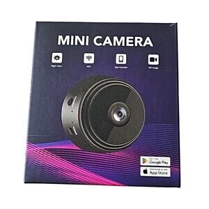 Mini Camera Two Charging Cords and Magnetic Holder Use in Car, House, or Office